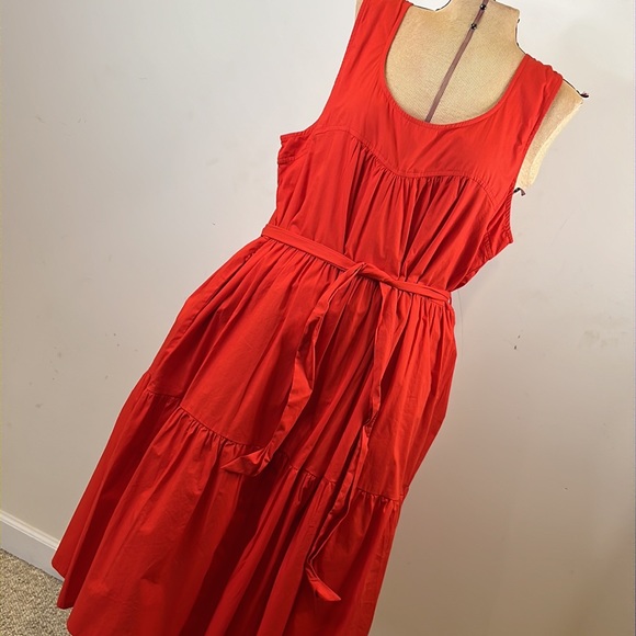 NWT Roller Rabbit Sleeveless Red Tiered Midi Dress - Size XL - Picture 3 of 11